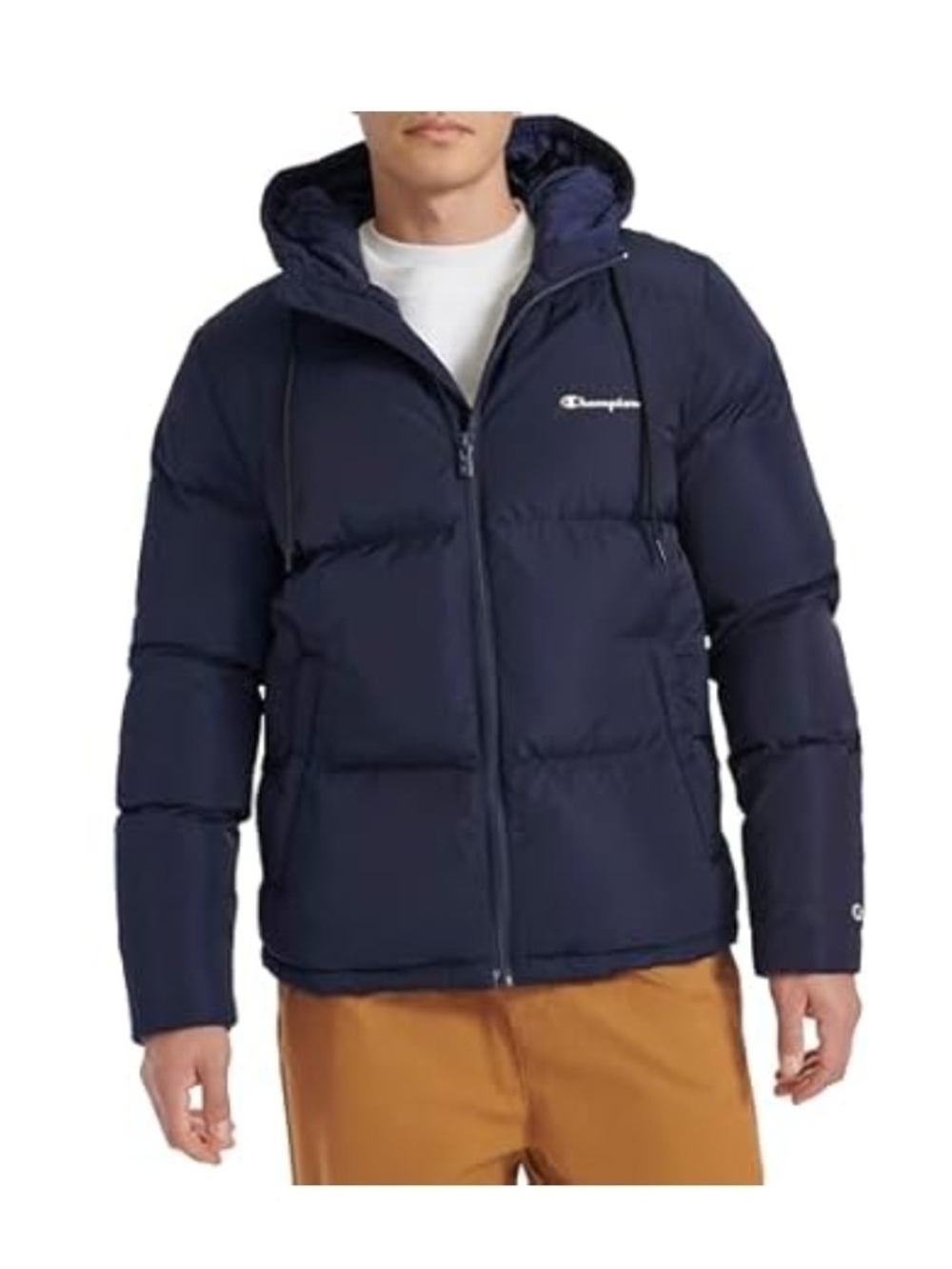 Champion Men’s Navy Puffer Hooded Jacket